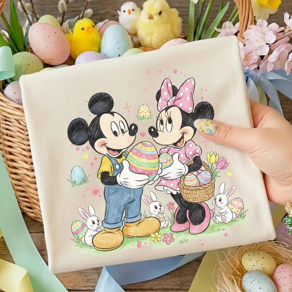 Retro Minnie Mickey Mouse Easter Shirt